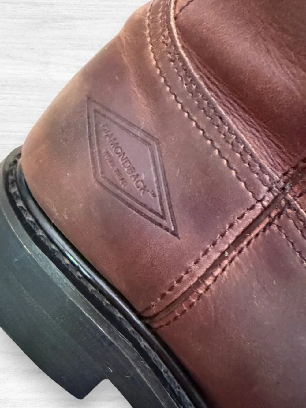 Diamondback Brown Leather Wellington Pull On Ranch Work Heritage Chore Boots 9